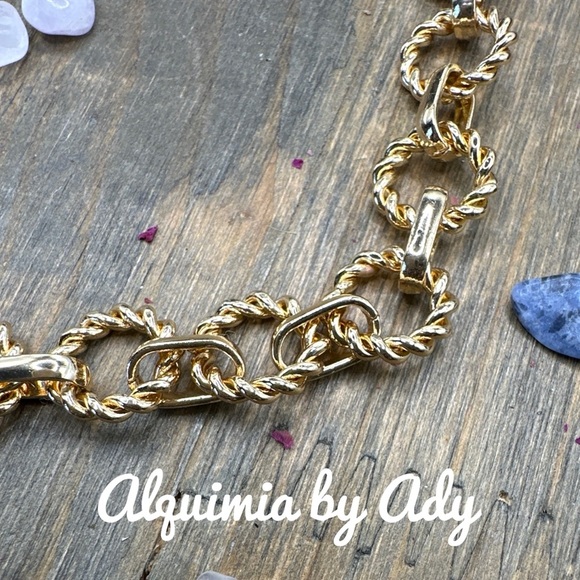 Alquimia Gold Twisted Link Necklace - Picture 1 of 3